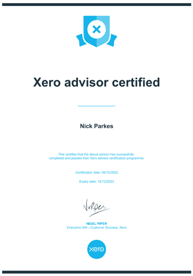 Xero Advisor Certification